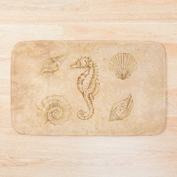 Item preview, Sea Life Illustrations a Grunge Background  designed and sold by WhiteSoftPetals.
