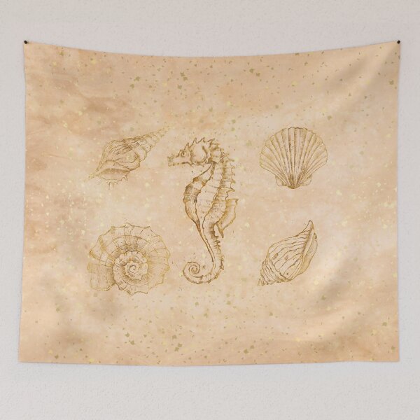 Item preview, Sea Life Illustrations a Grunge Background  designed and sold by WhiteSoftPetals.