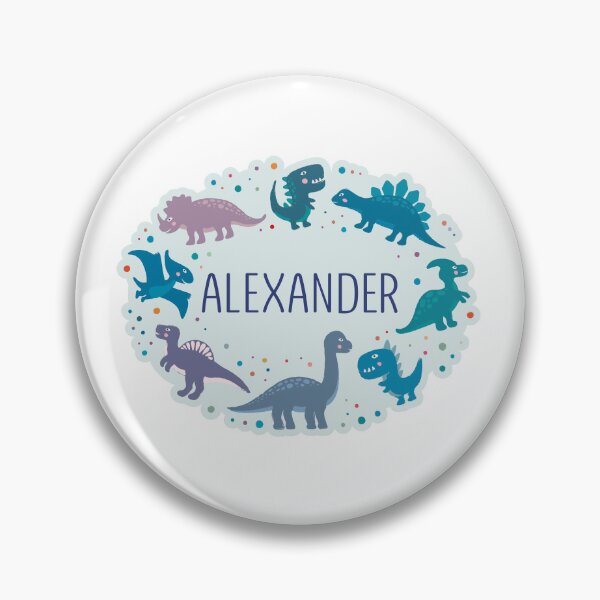 Item preview, Alexander name surrounded by dinosaurs designed and sold by 0ut0fSpace.
