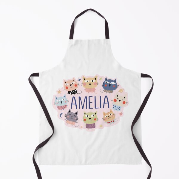 Item preview, Amelia name surrounded by cats designed and sold by 0ut0fSpace.