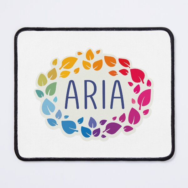 Item preview, Aria name surrounded by leaves designed and sold by 0ut0fSpace.