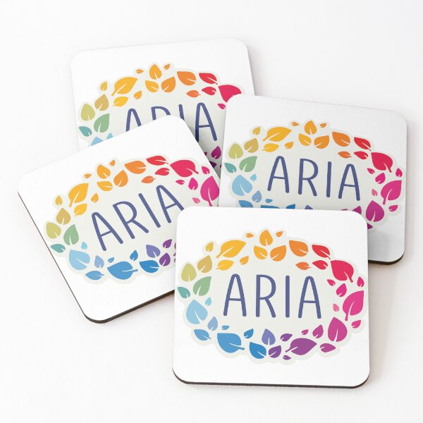 Item preview, Aria name surrounded by leaves designed and sold by 0ut0fSpace.