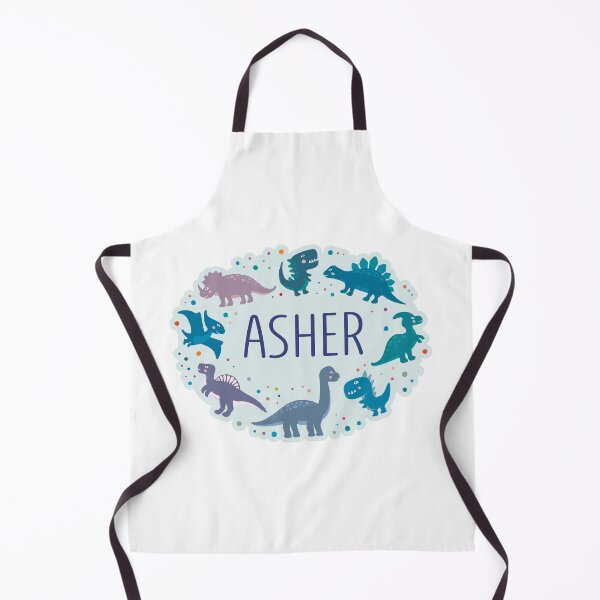 Item preview, Asher name surrounded by dinosaurs designed and sold by 0ut0fSpace.
