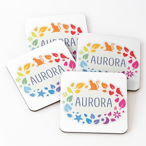 Item preview, Aurora name surrounded by leaves designed and sold by 0ut0fSpace.