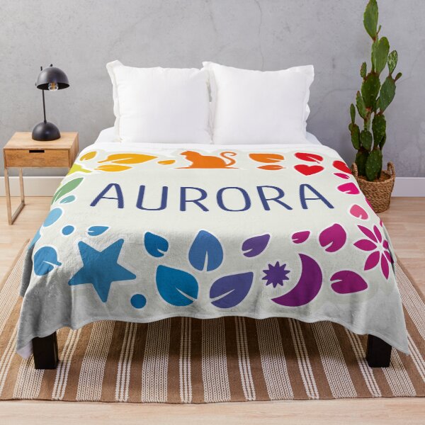Item preview, Aurora name surrounded by leaves designed and sold by 0ut0fSpace.