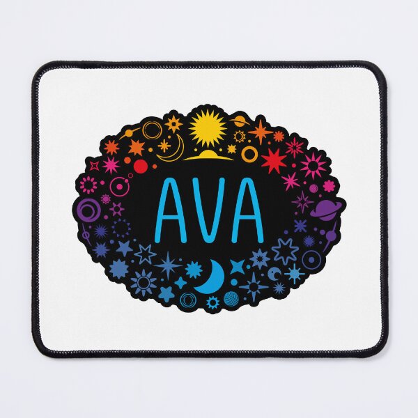 Item preview, Ava name surrounded by colorful stars designed and sold by 0ut0fSpace.