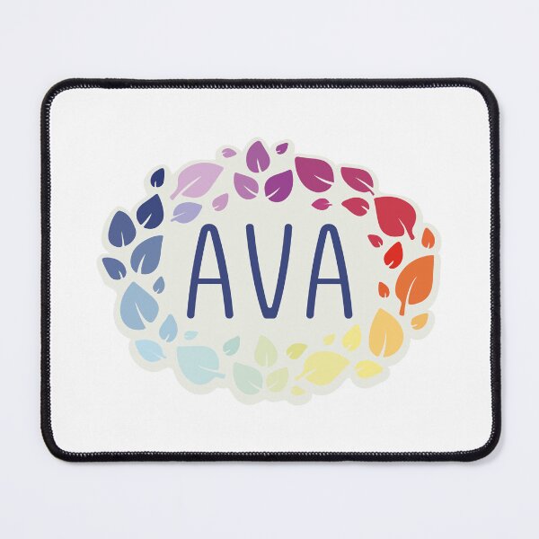 Item preview, Ava name surrounded by colorful leaves designed and sold by 0ut0fSpace.