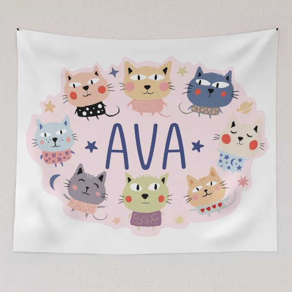 Item preview, Ava name surrounded by cats designed and sold by 0ut0fSpace.