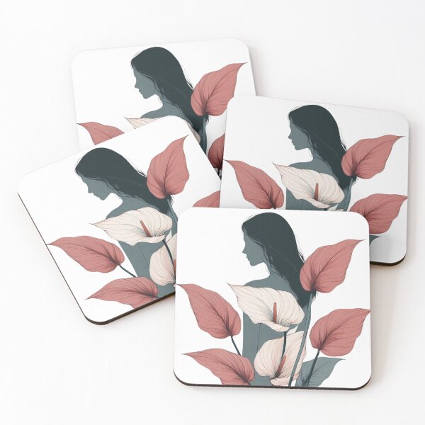 Item preview, Elegant Anthurium Silhouette - Contemporary Botanical Art designed and sold by MiszungART.