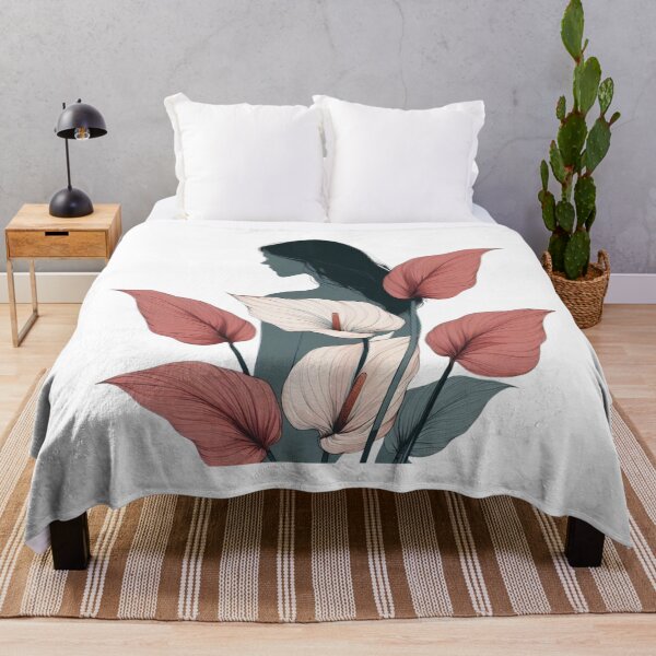 Item preview, Elegant Anthurium Silhouette - Contemporary Botanical Art designed and sold by MiszungART.