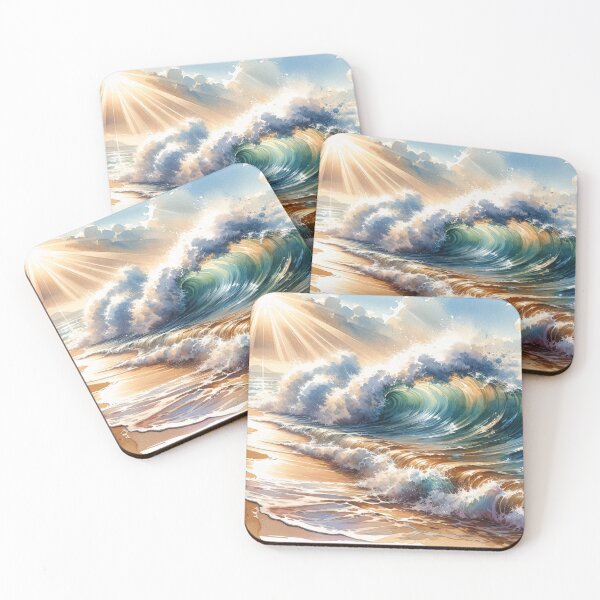 Item preview, Crashing waves on a sunny beach designed and sold by cj-digital.