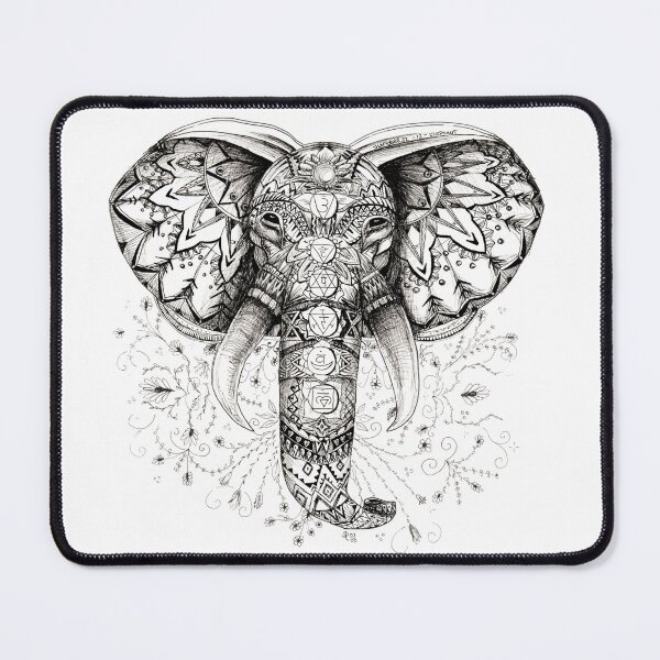 Item preview, Mandala Zentangle Elephant with 7 Chakra designed and sold by AnjaLiaDesigns.