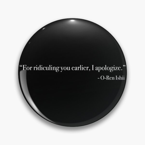 Item preview, O-Ren Ishii "I apologize" Quote, from <Kill Bill: Vol. 1> designed and sold by Quote-things.