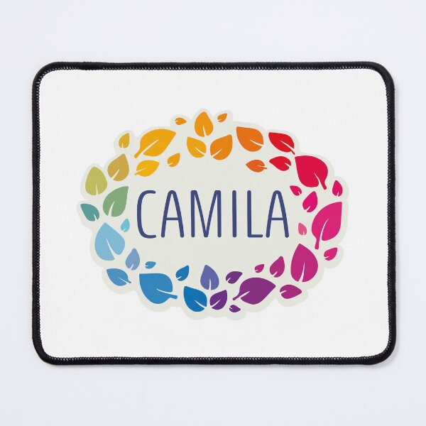 Artikelvorschau, Name Camila umgeben von Blättern entworfen und verkauft von 0ut0fSpace.