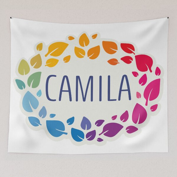 Item preview, Camila name surrounded by leaves designed and sold by 0ut0fSpace.