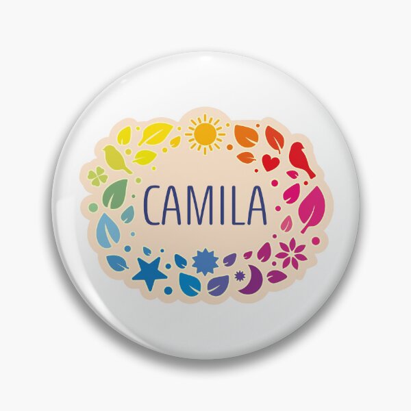 Artikelvorschau, Name Camila umgeben von Blättern entworfen und verkauft von 0ut0fSpace.