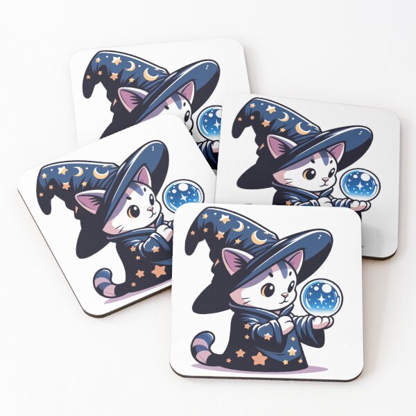 Item preview, The Starry Sorcerer Cat designed and sold by NTKSHOP11.