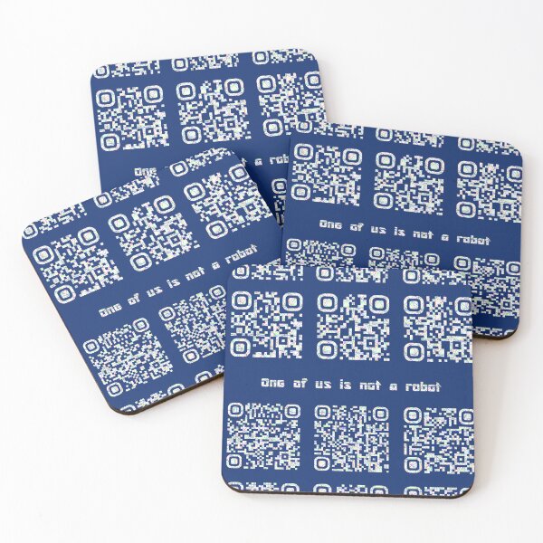 Item preview, One of us is not a robot (also in black print) designed and sold by MarkArtDesignUK.