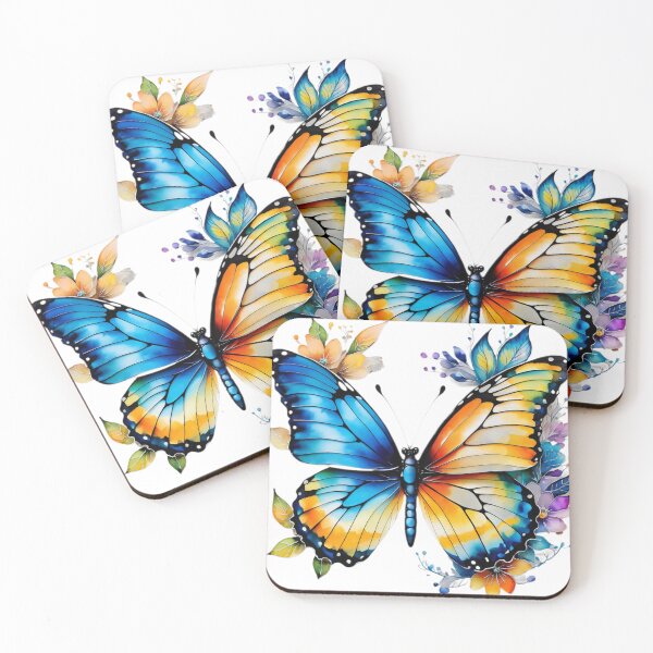 Item preview, A beautiful butterfly with colorful flowers   designed and sold by Ameliajohanson.