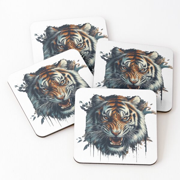 Item preview, Ferocious Tiger Watercolor Painting designed and sold by GoalLineGear.