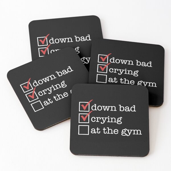 Item preview, down bad? check. crying? check. at the gym? hmmm, maybe not designed and sold by starkle.