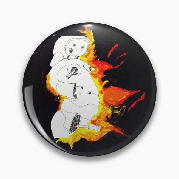 Item preview, Drawing and painting character war machine on fire designed and sold by Carré Comme Orange.