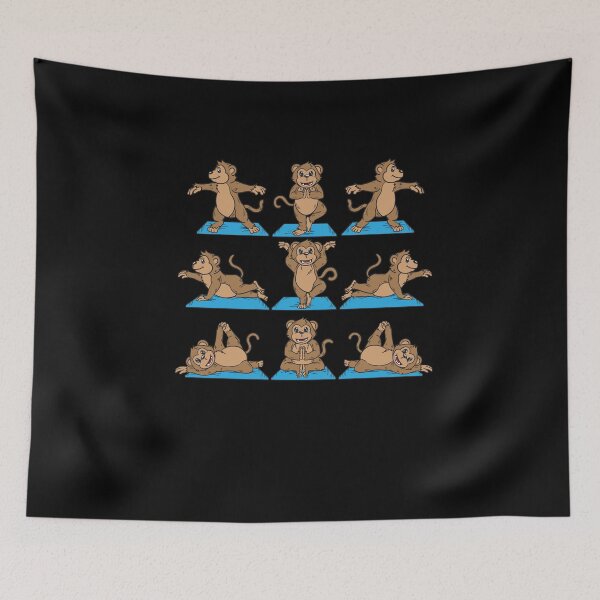 Item preview, Yoga Lover Gift Meditation Spiritual Monkey Yoga Position designed and sold by Captain Mood.