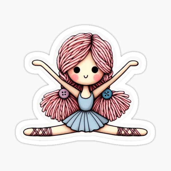 Happy Rag Doll Ballerina Split Sticker