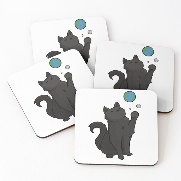 Artikelvorschau, Weltraumkatze spielt mit der Erde entworfen und verkauft von More-Outlines.