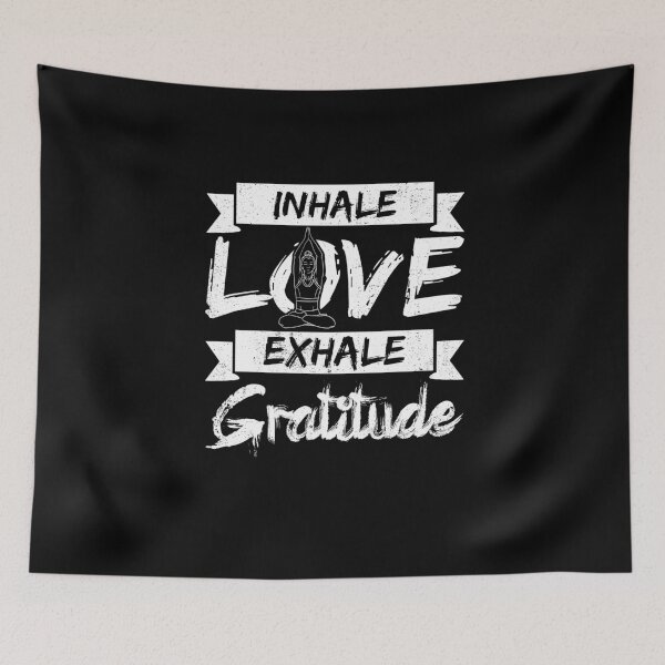 Item preview, Inhale Love Exhale Gratitude Yoga Inspirational Quote designed and sold by Captain Mood.