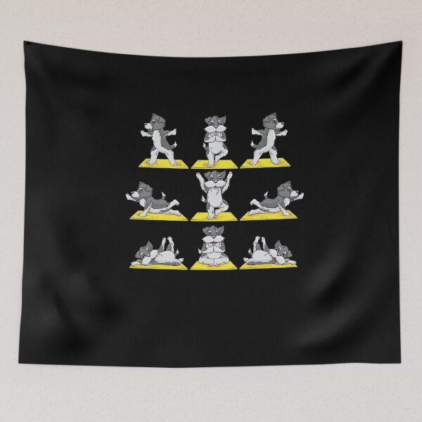Item preview, Miniature Schnauzer Yoga Asana Pose Meditation Funny designed and sold by Captain Mood.