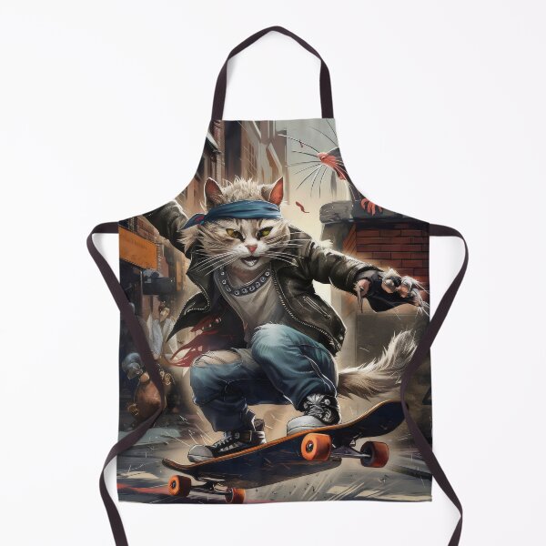 Item preview, Cat on a skateboard. designed and sold by MyHappyArtShop.
