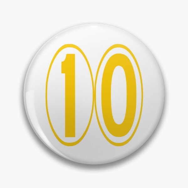Item preview, Modern Design of Number 10 in Golden Yellow Circle designed and sold by EvoGallery.