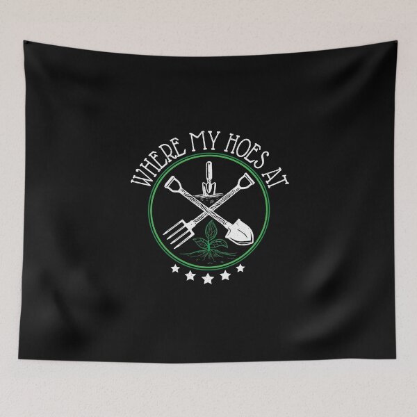 Item preview, Funny Gardening Design Farmer Garden Hoe Where My Hoes At ? designed and sold by Captain Mood.
