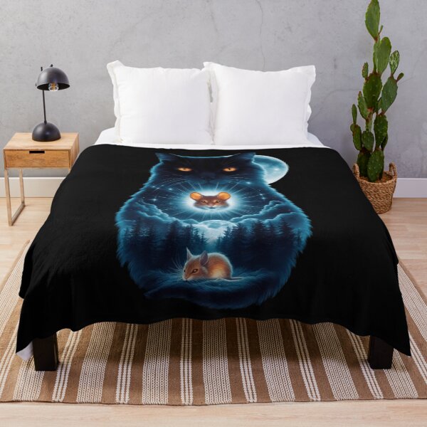 Aperçu de l'œuvre chat lune souris animal chat chaton minou animaux animal de compagnie amoureux des chats amour roucoulement chien kawaii créée et vendue par thechoice1.