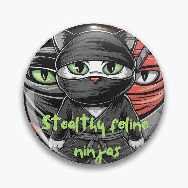 Item preview, Stealthy Ninja Cat T-shirt design designed and sold by Huluhub.