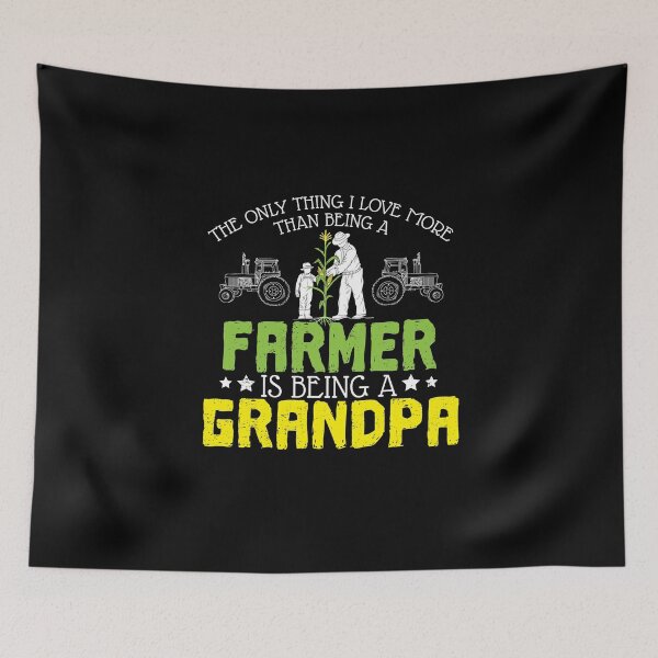 Item preview, Retired Farmer Grandpa Rancher Gifts Tractor Farm Farming (The only thing I love more than being a farmer is being a grandpa) designed and sold by Captain Mood.