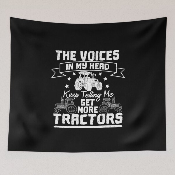 Item preview, The Voices In My Head Get More Tractors Funny Farmer Design designed and sold by Captain Mood.