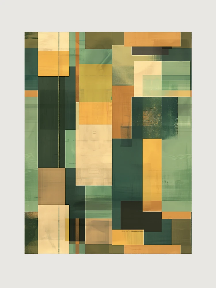 Thumbnail 6 of 6, Premium Oversized Sweatshirt, Rectangles Abstract Geometric Pattern designed and sold by sheprint.