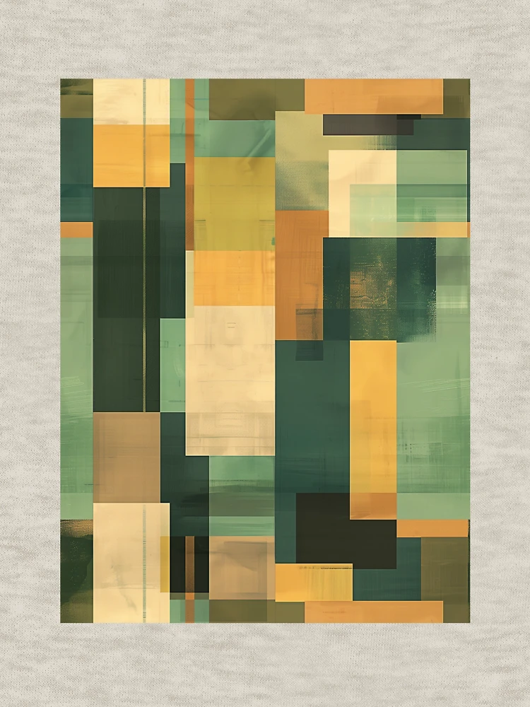Thumbnail 6 of 6, Zipped Hoodie, Rectangles Abstract Geometric Pattern designed and sold by sheprint.
