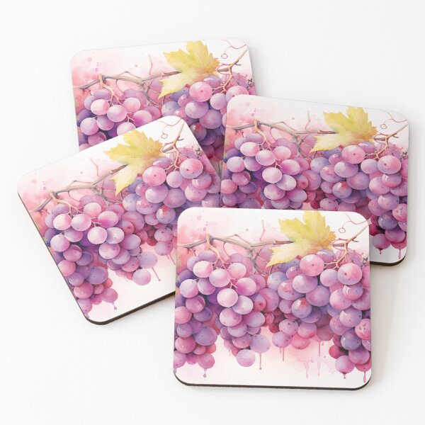 Item preview, Double Exposure, White Background Grapes on a Vine illustration designed and sold by Roxane Bay.