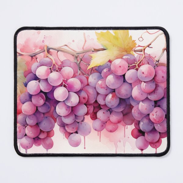 Item preview, Double Exposure, White Background Grapes on a Vine illustration designed and sold by Roxane Bay.
