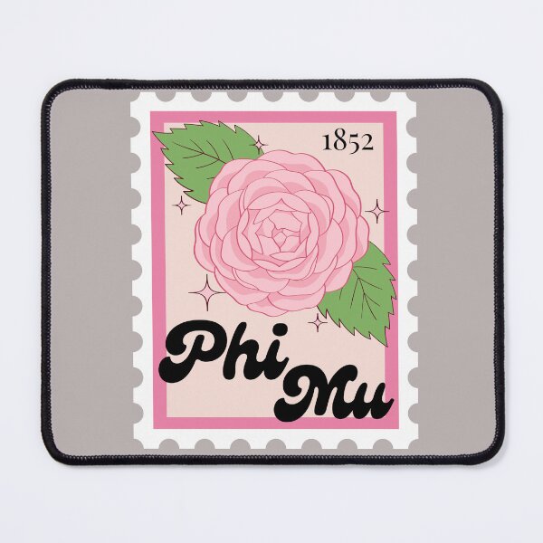 Item preview, Phi Mu Sorority Flower Stamp Sticker v1 designed and sold by skrauskopf.