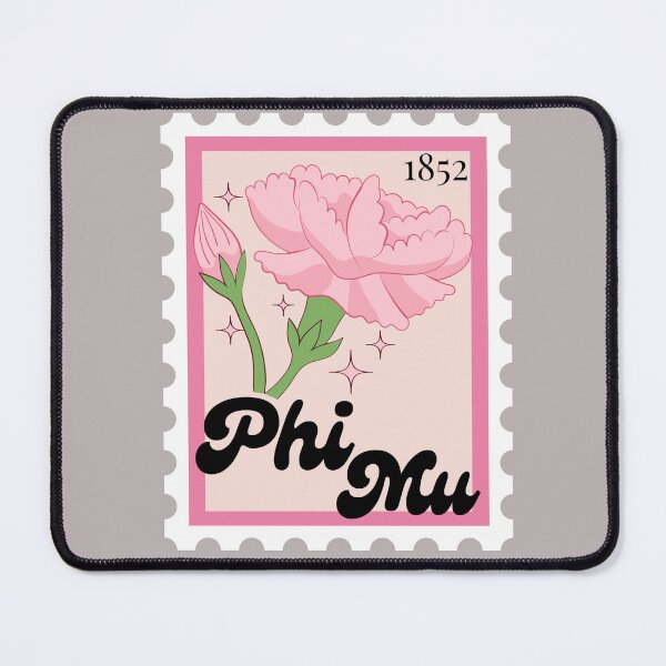 Item preview, Phi Mu Sorority Flower Stamp Sticker v2 designed and sold by skrauskopf.