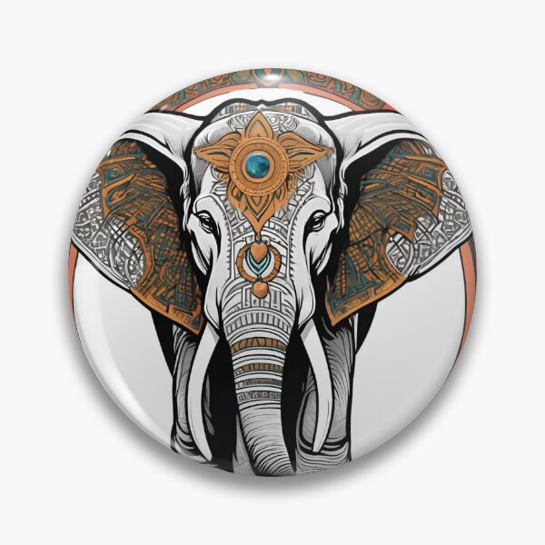Item preview, Nordic Elephant Guardian of Giants Traditional Stylized Graphic Art designed and sold by dcohea.