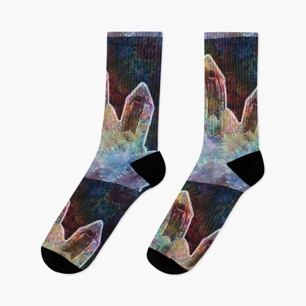 Item preview, Quartz Crystal Cluster rainbow spectrum tie dye rainbow designed and sold by AuroraXGreen.