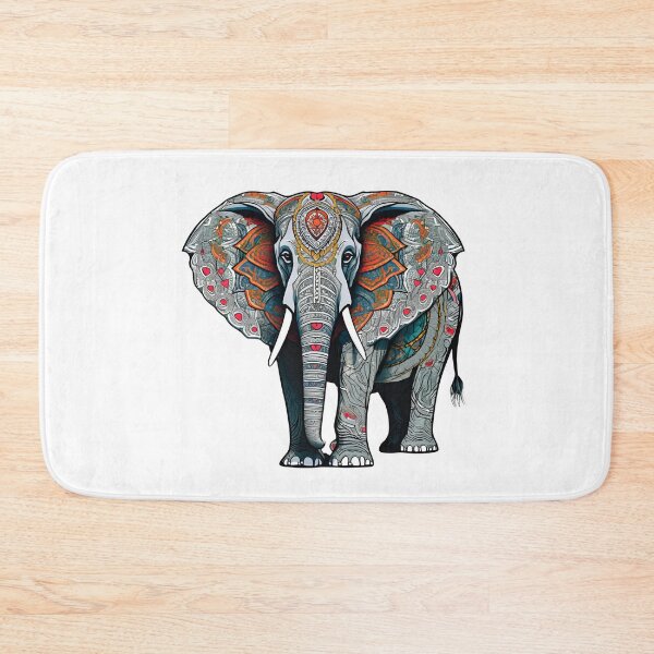 Item preview, Nordic Elephant Guardian of Giants Traditional Stylized Graphic Art designed and sold by dcohea.