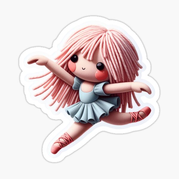 Rag Doll Ballerina Leap Sticker