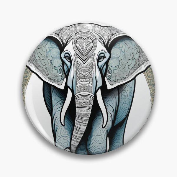 Item preview, Nordic Elephant Guardian of Giants Traditional Stylized Graphic Art designed and sold by dcohea.