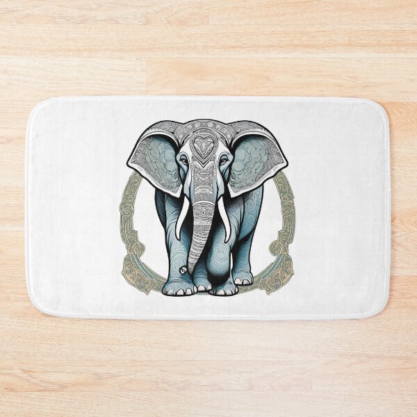 Item preview, Nordic Elephant Guardian of Giants Traditional Stylized Graphic Art designed and sold by dcohea.